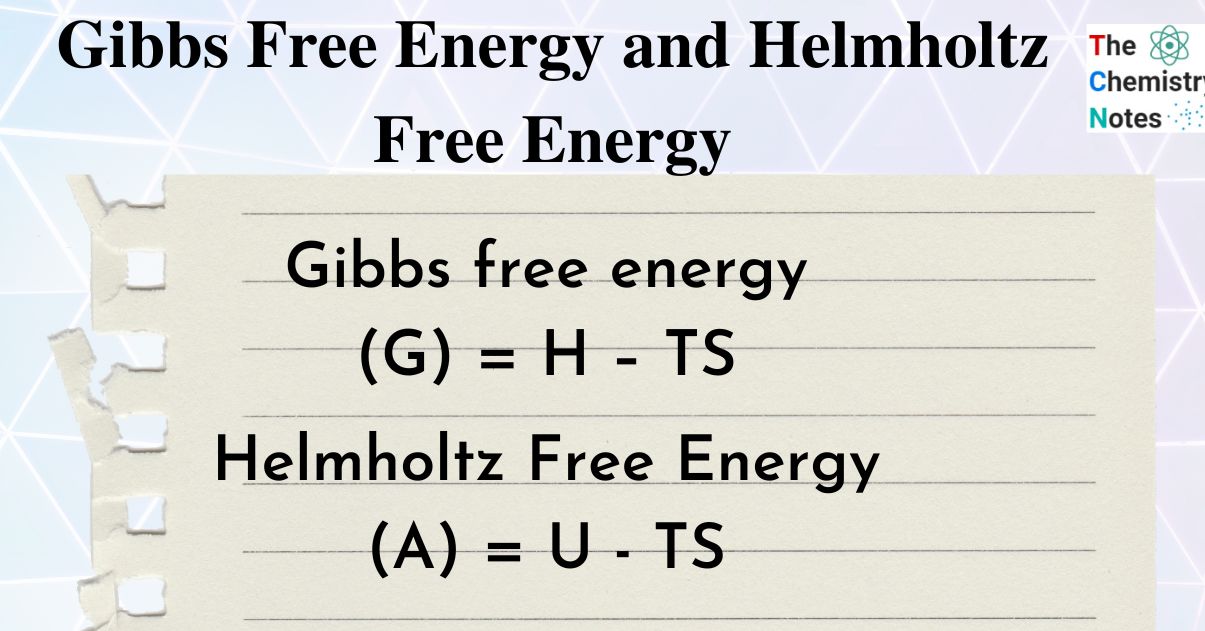 Gibbs Free Energy and Helmholtz Free Energy