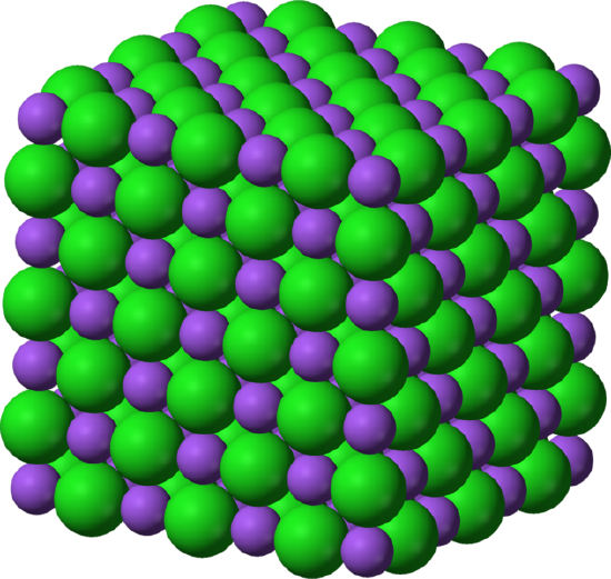 Structure of Sodium Chloride [Image Credit: Wikipedia]