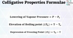 Colligative Properties Formulae