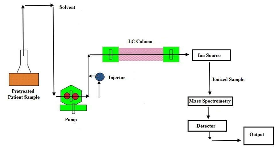 Schematic representation of LC-MS 
