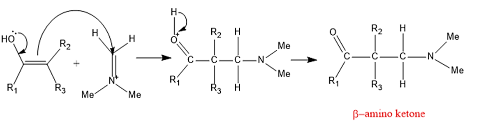 Formation of Mannich Base  [Mannich reaction]