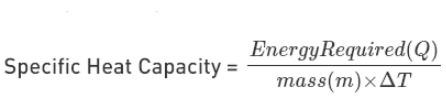 Formula of Specific Heat Capacity